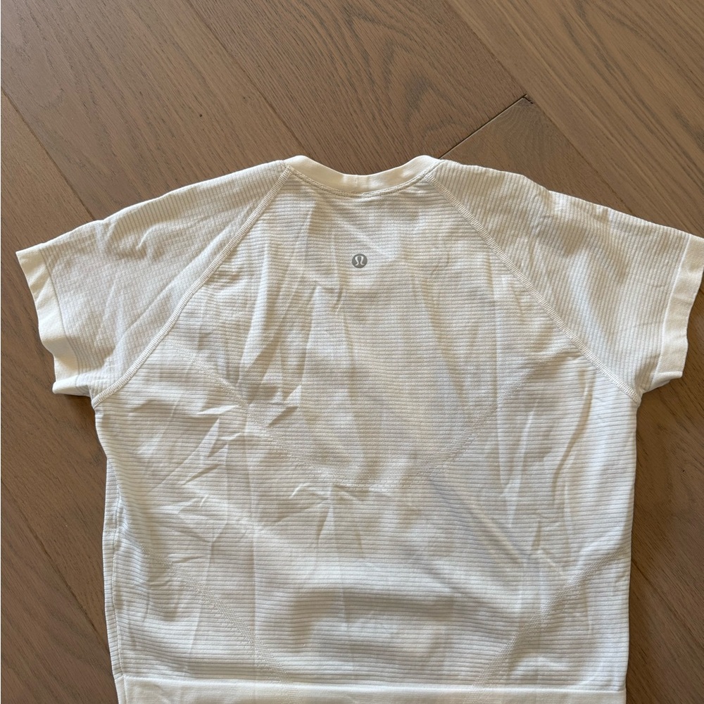 White Short Sleeve Athletic Top